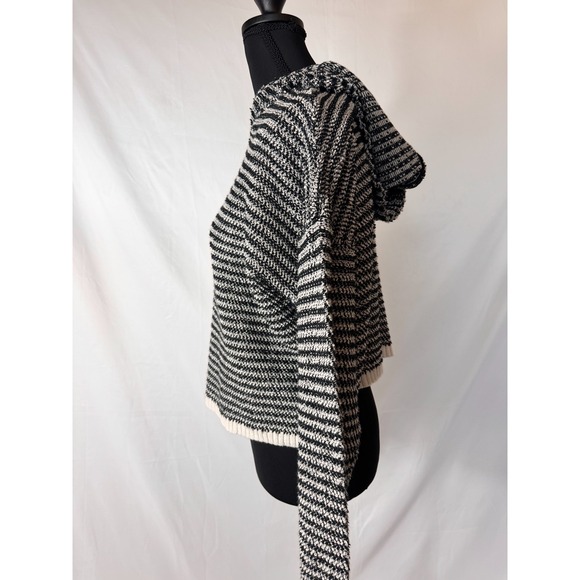 Volcom Broken Letters Hooded Sweater Black White Large Hoodie Sweatshirt - Picture 6 of 14